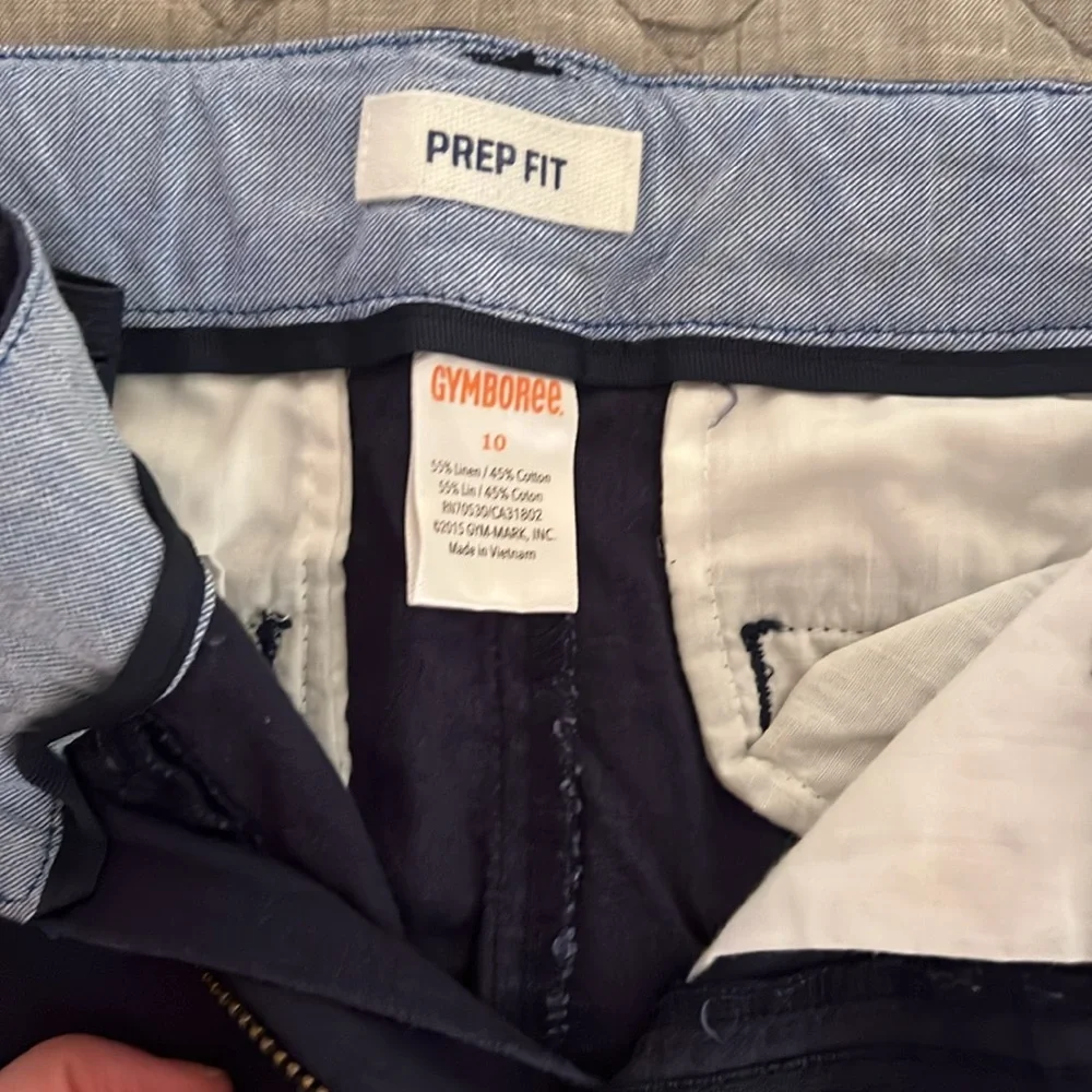 Gymboree Prep fit navy blue linen pants - Youth 10